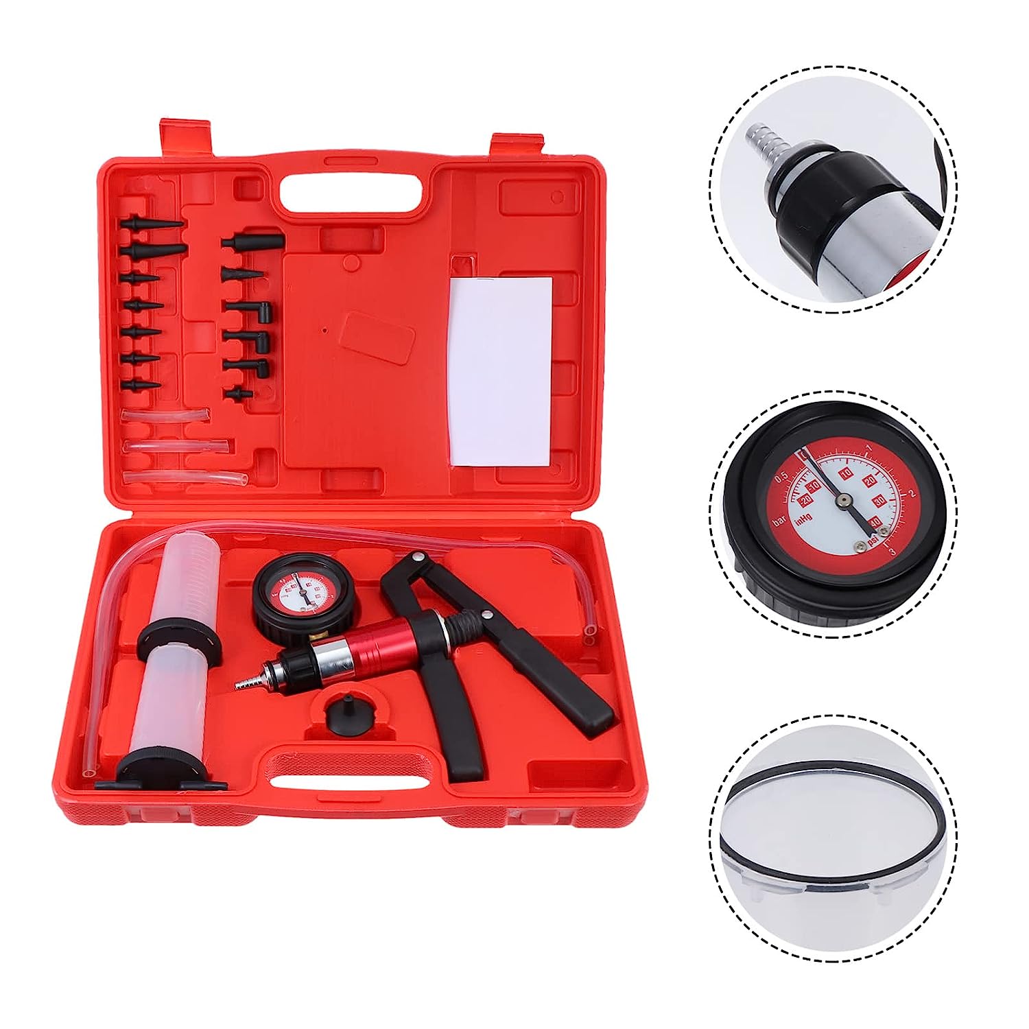 21PCS Hand Held Vacuum Pistol  - Brake Bleeder Kit review and price